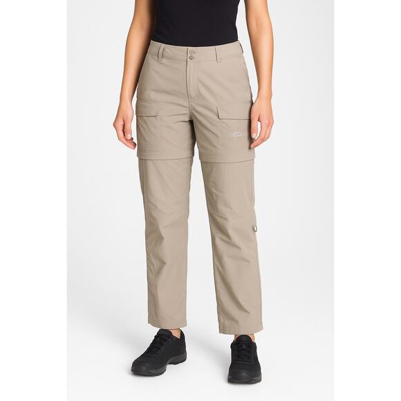 The North Face Women’s Convertible Hiking Pants, long to capri & shorts Beige 6 - Picture 1 of 13